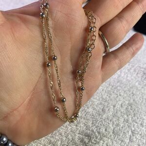 # 18 Elegant Gold Tone Beaded Ankle Bracelet